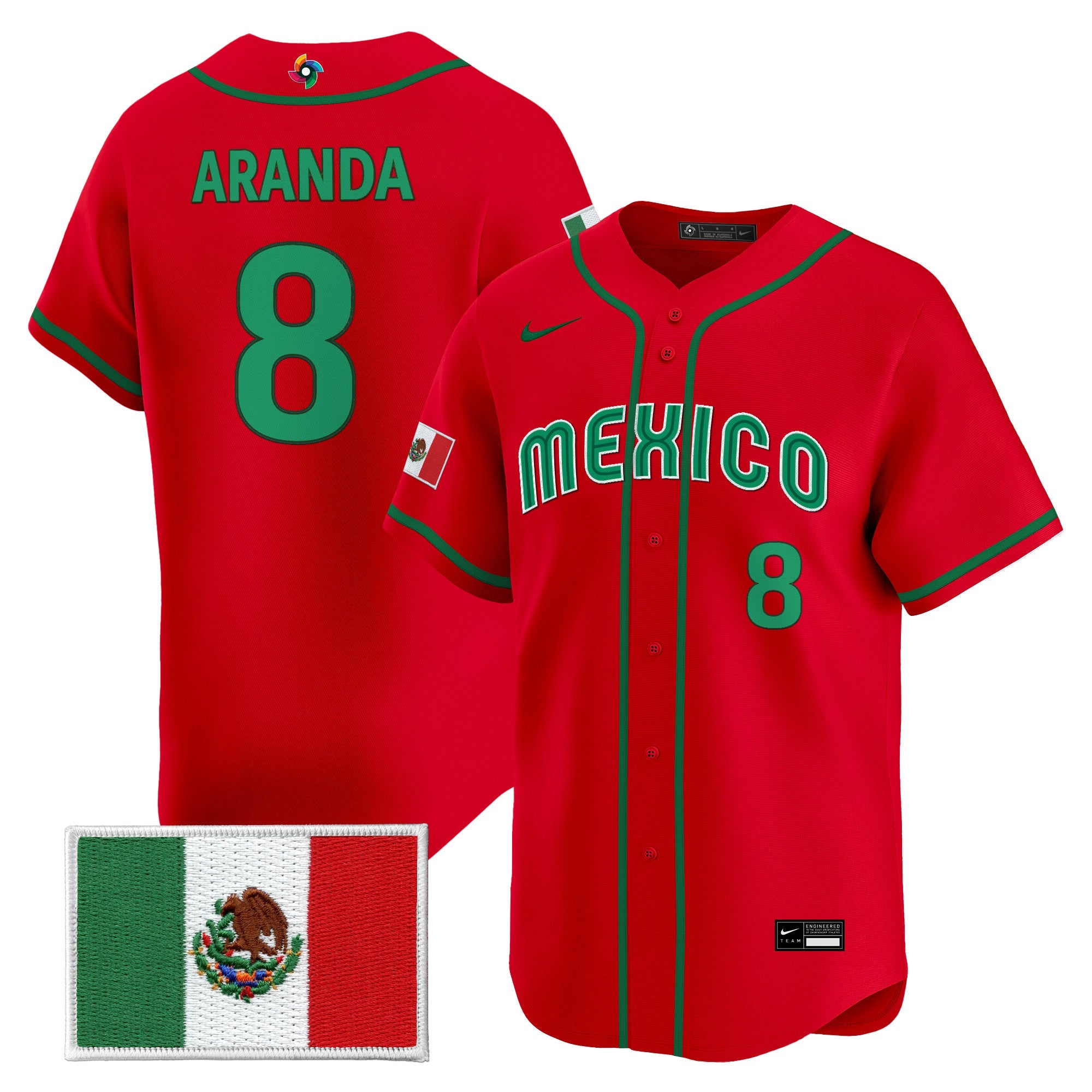Team Mexico World Baseball Classic Vapor Premier Jersey - 2026 Roster - All Stitched