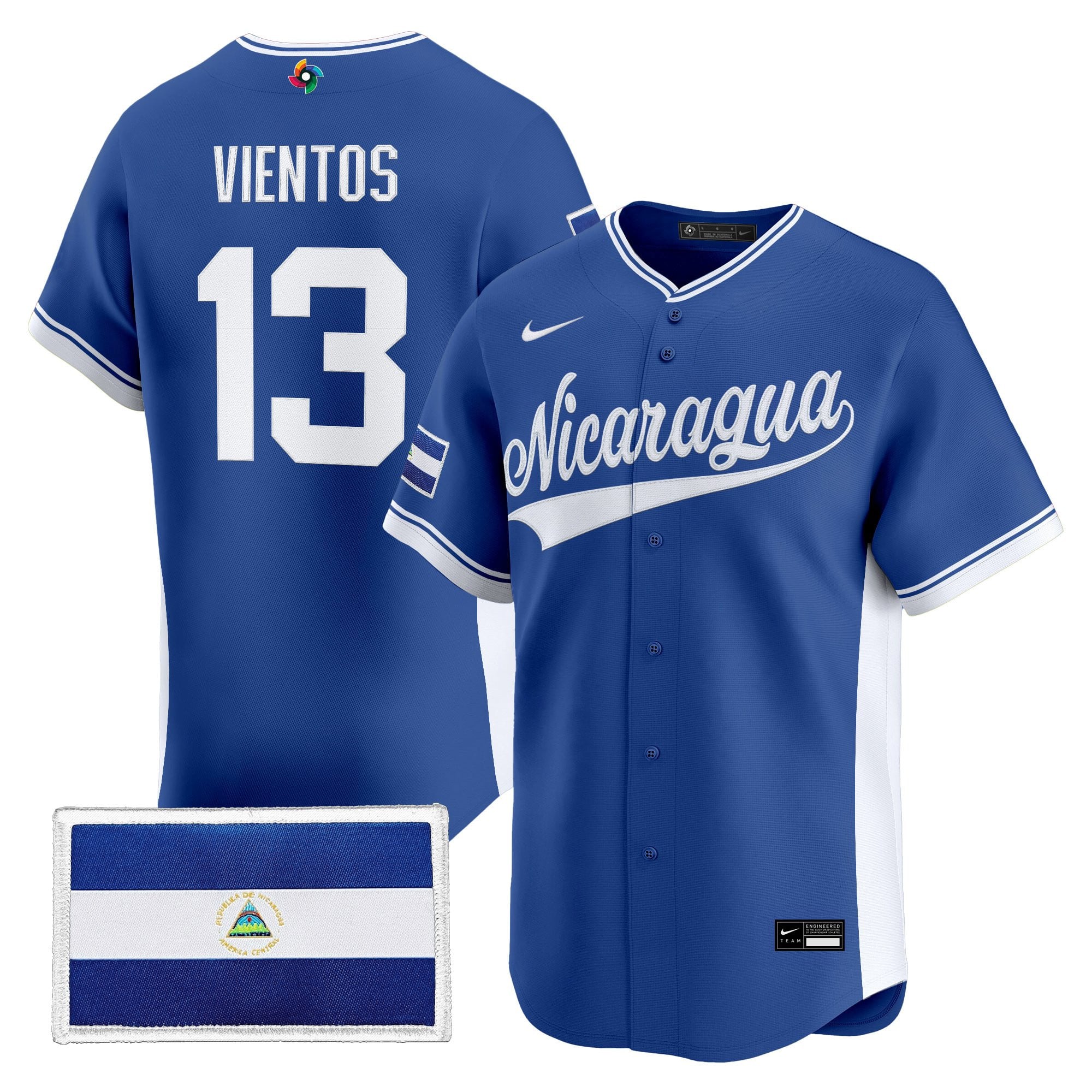 Team Nicaragua 2026 World Baseball Classic Vapor Premier Jersey - All Stitched