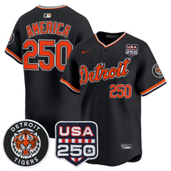 DET 2026 Alternate Vapor Premier Limited Jersey - 250America Patch - All Stitched