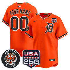 DET 2026 Alternate Vapor Premier Limited Custom Jersey - 250America Patch - All Stitched