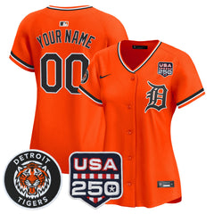 DET 2026 Alternate Vapor Premier Limited Custom Jersey - 250America Patch - All Stitched