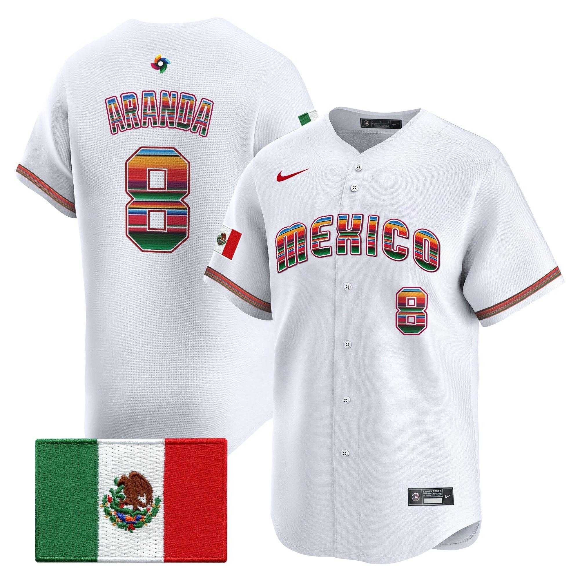 Team Mexico World Baseball Classic "Serape Edition" Vapor Premier Jersey - 2026 Roster - All Stitched
