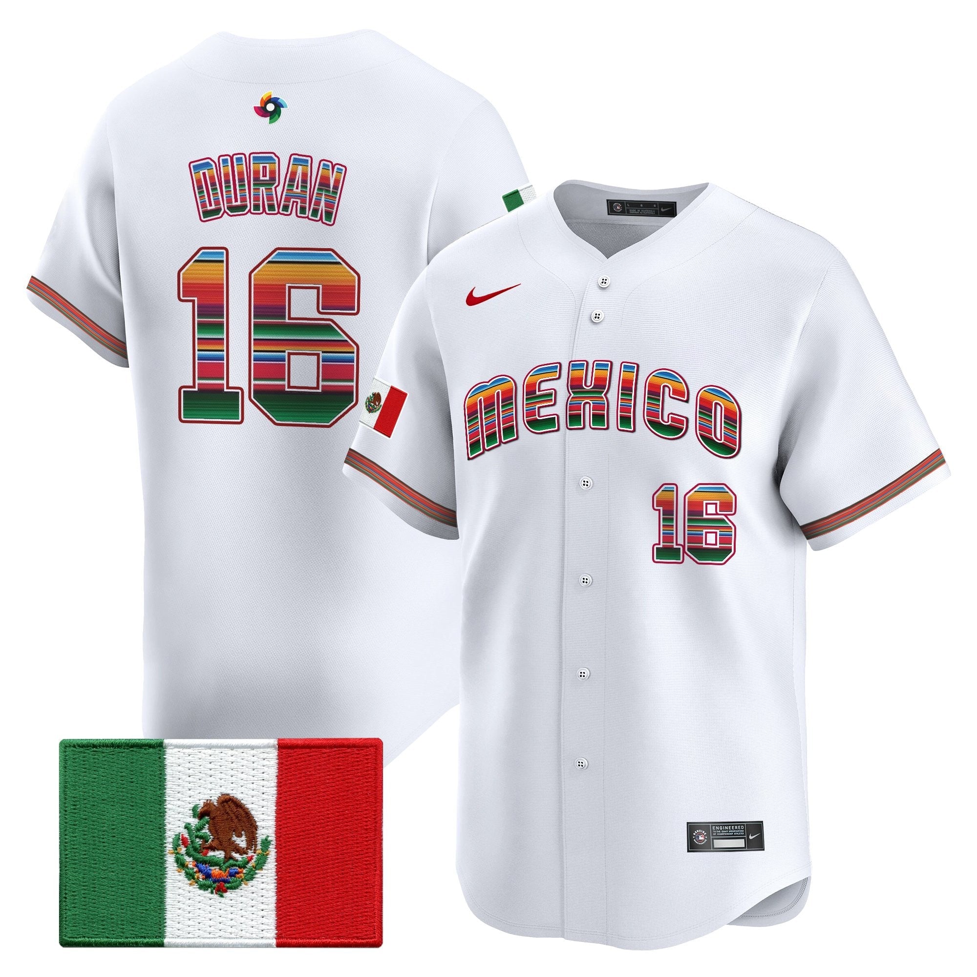 Team Mexico World Baseball Classic "Serape Edition" Vapor Premier Jersey - 2026 Roster - All Stitched
