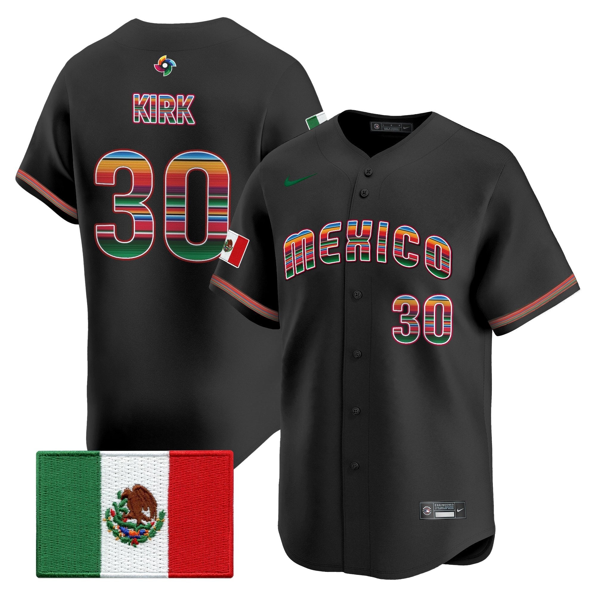 Team Mexico World Baseball Classic "Serape Edition" Vapor Premier Jersey - 2026 Roster - All Stitched