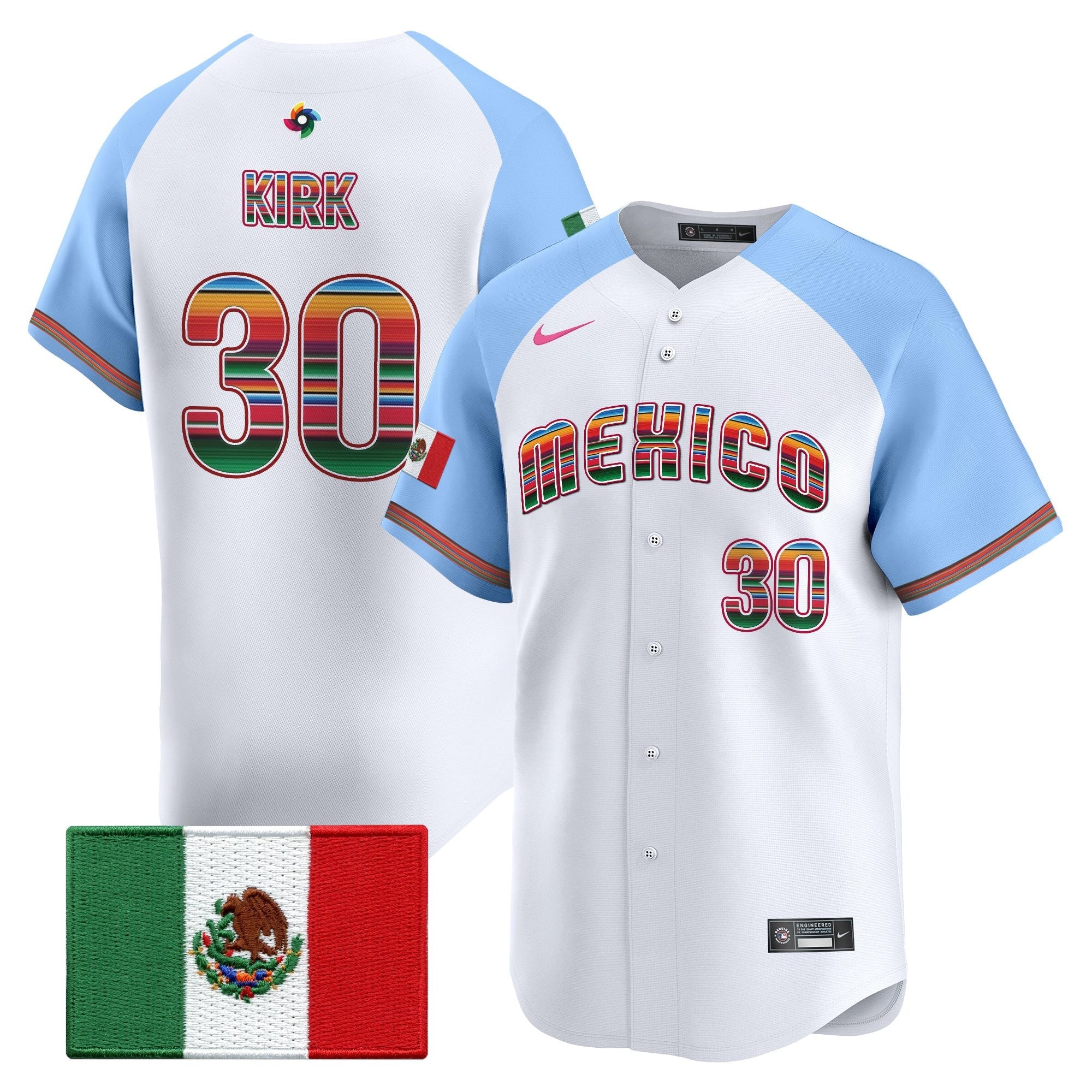 Team Mexico World Baseball Classic "Serape Edition" Vapor Premier Jersey - 2026 Roster - All Stitched