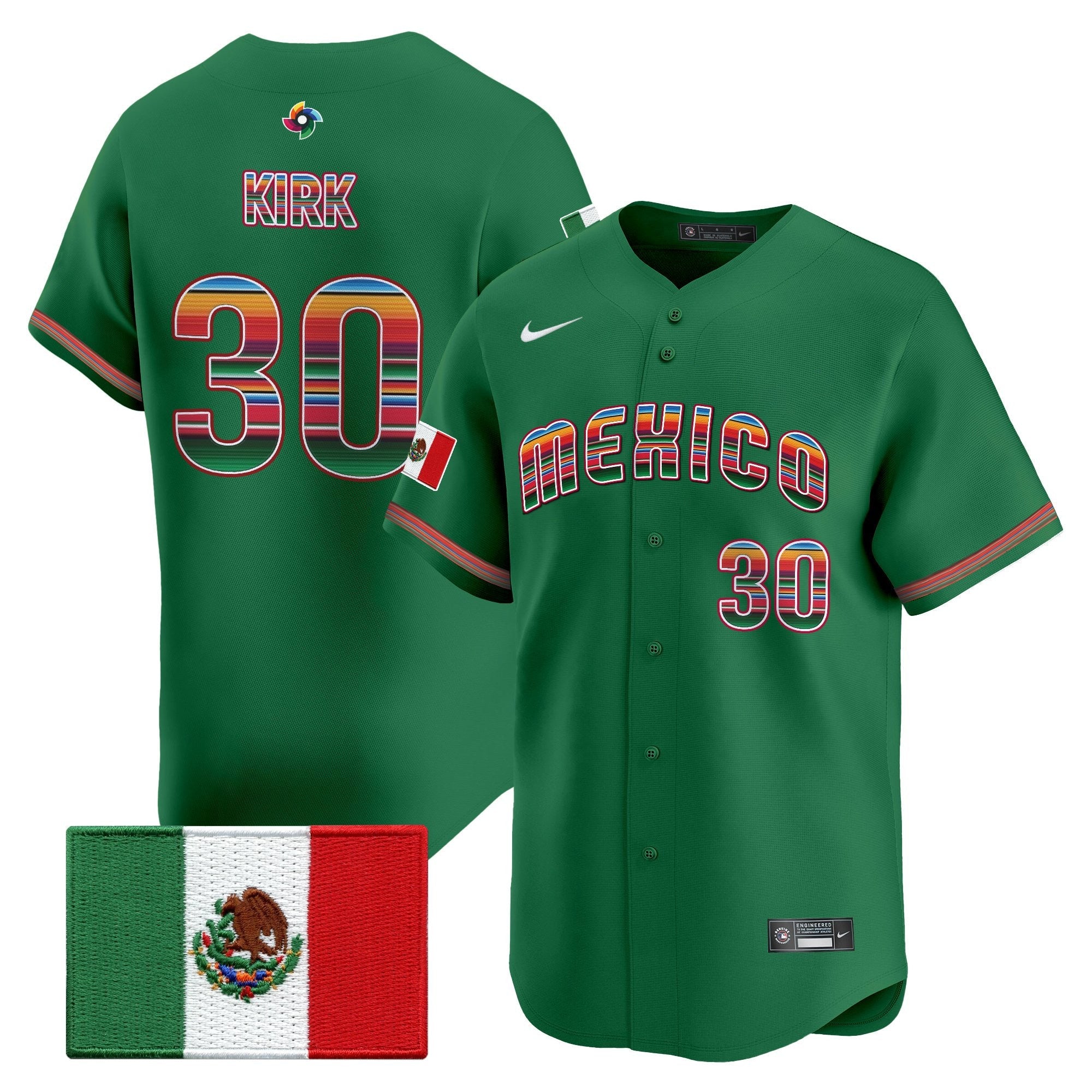 Team Mexico World Baseball Classic "Serape Edition" Vapor Premier Jersey - 2026 Roster - All Stitched