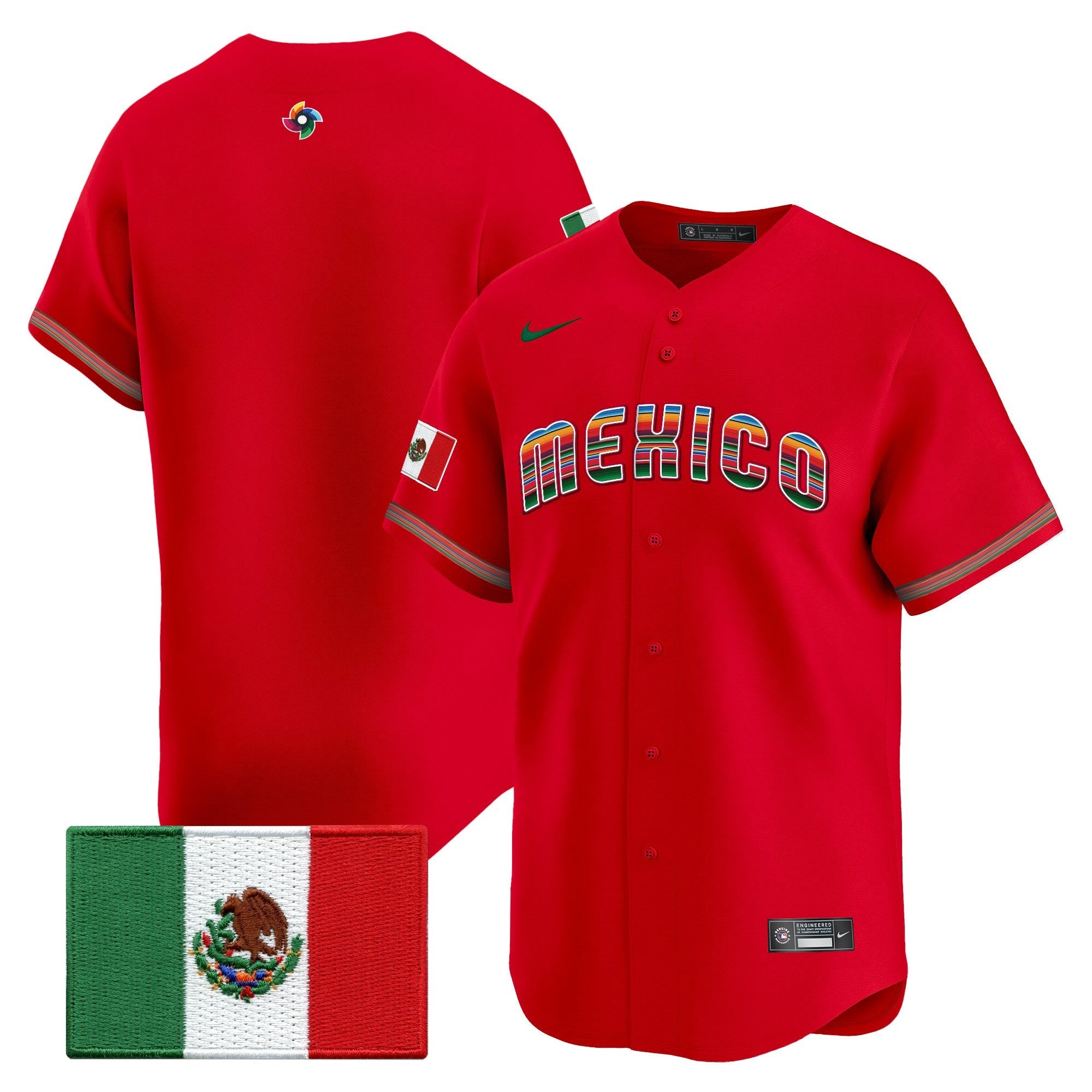 Team Mexico World Baseball Classic "Serape Edition" Vapor Premier Jersey - 2026 Roster - All Stitched