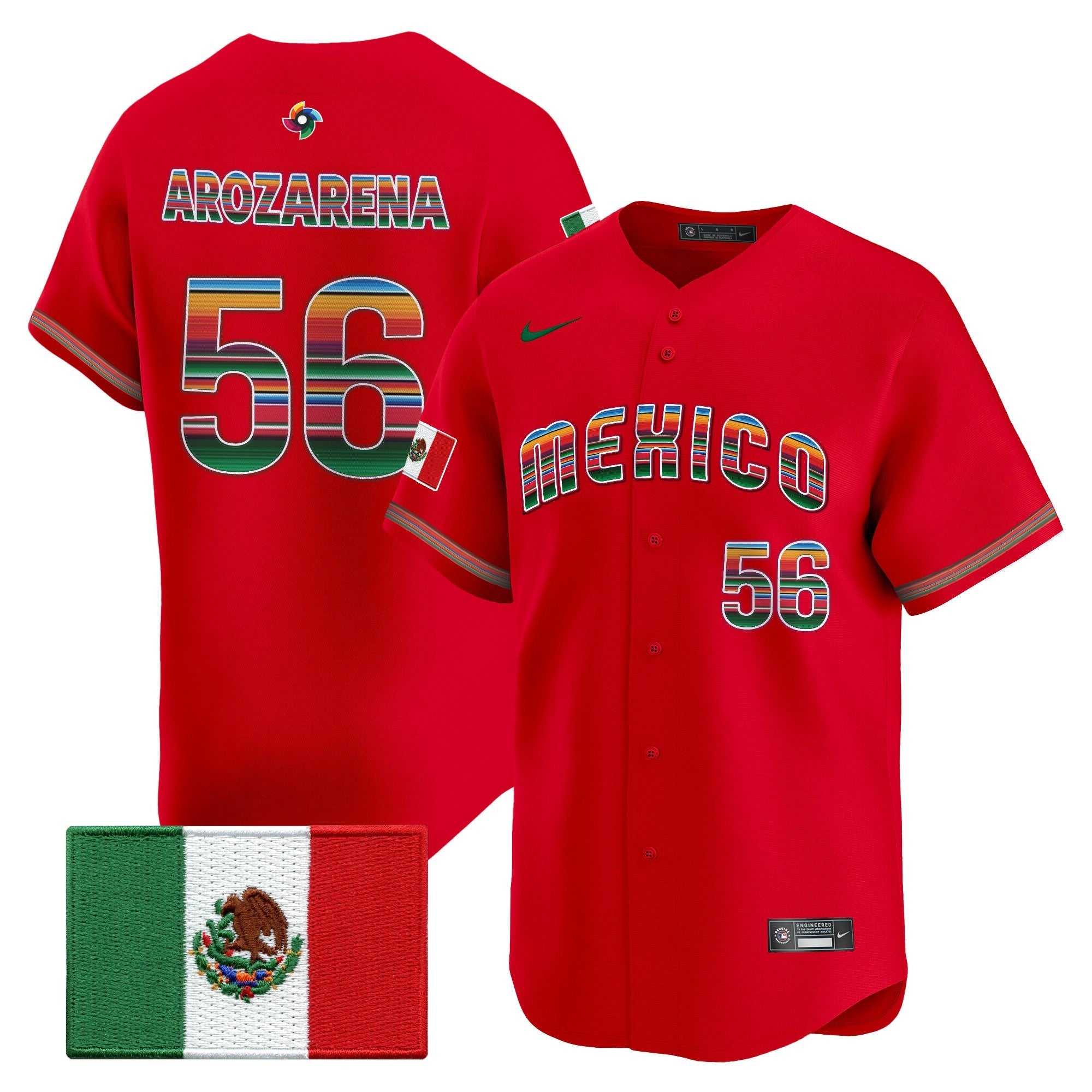 Team Mexico World Baseball Classic "Serape Edition" Vapor Premier Jersey - 2026 Roster - All Stitched