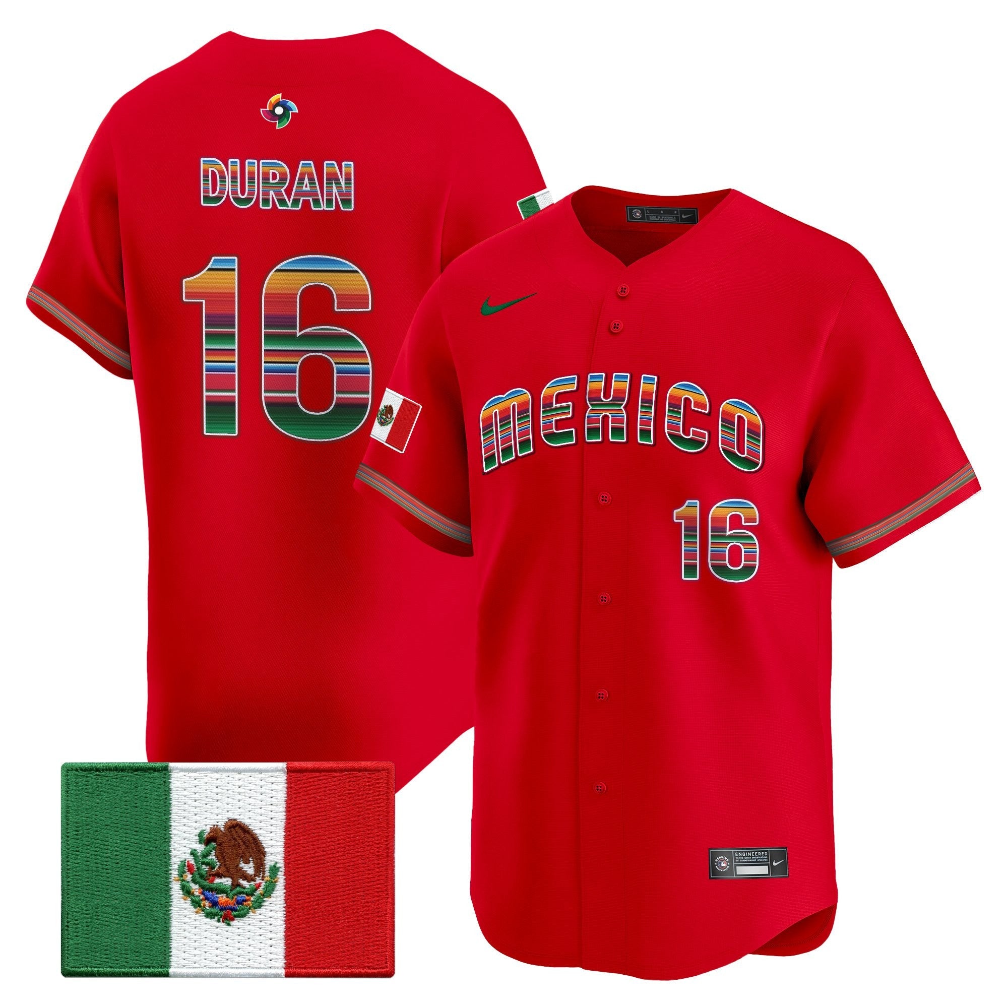 Team Mexico World Baseball Classic "Serape Edition" Vapor Premier Jersey - 2026 Roster - All Stitched
