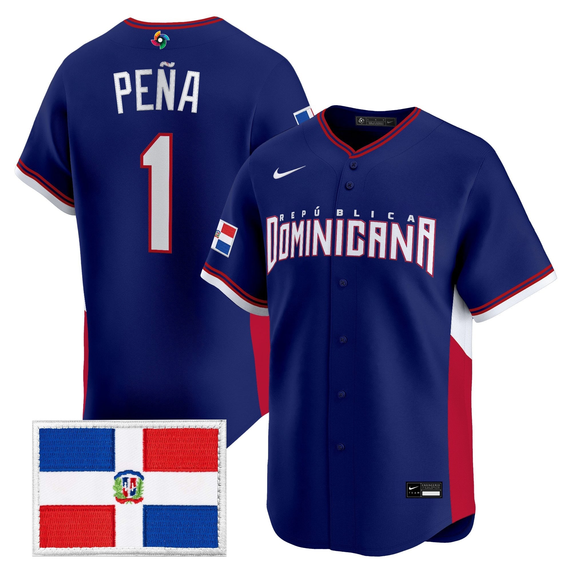 Team Dominican Republic World Baseball Classic Vapor Premier Jersey - All Stitched
