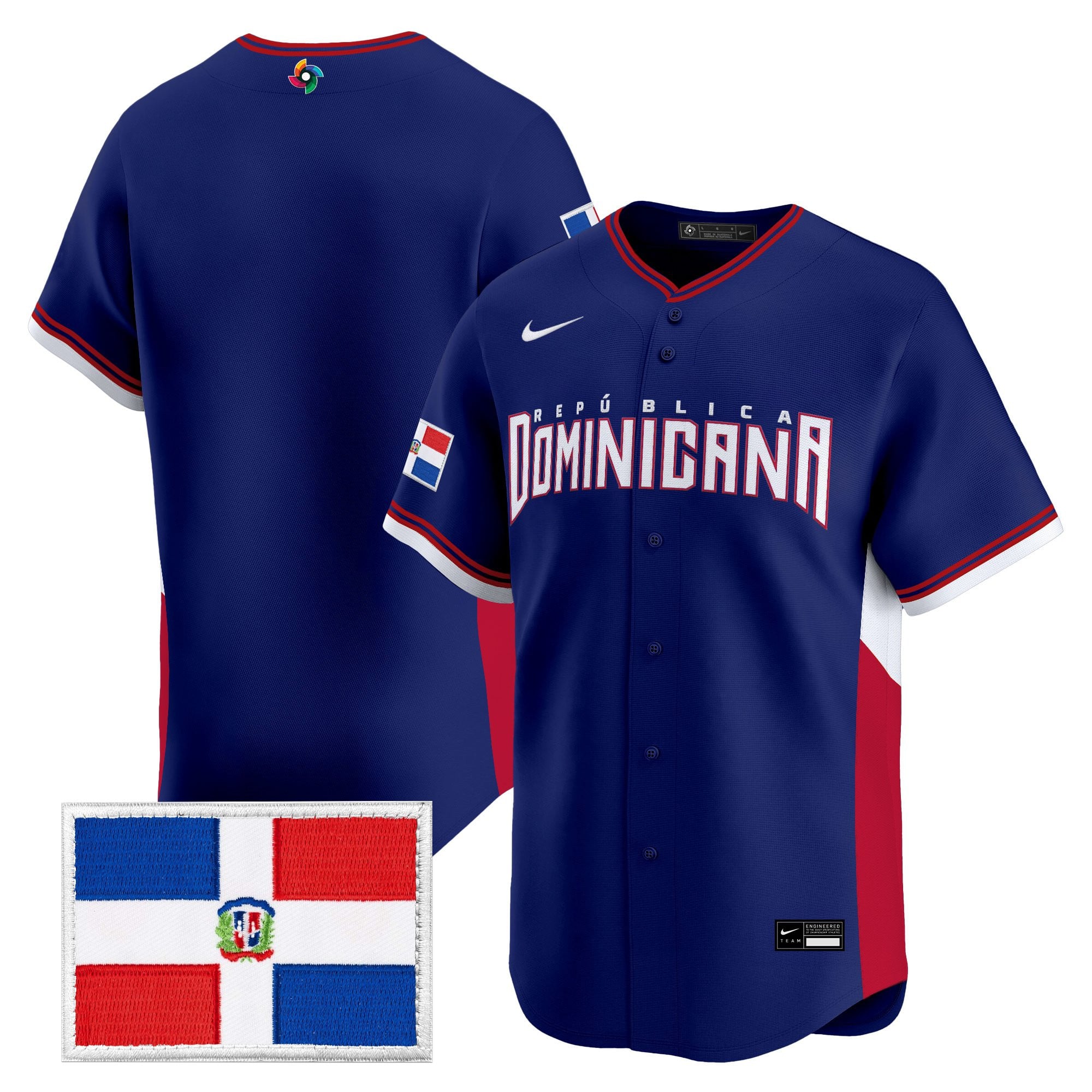 Team Dominican Republic World Baseball Classic Vapor Premier Jersey - All Stitched