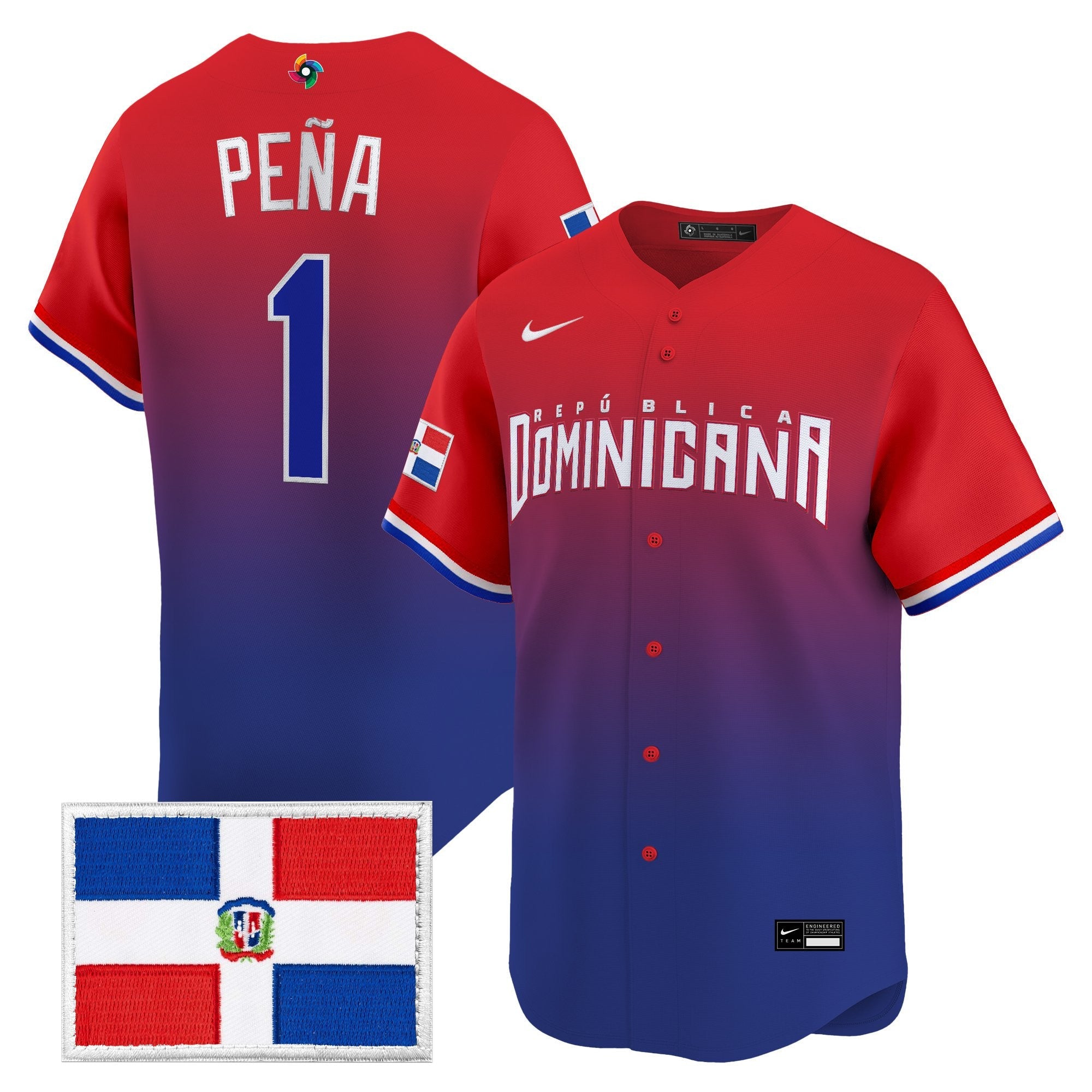 Team Dominican Republic World Baseball Classic Vapor Premier Jersey - All Stitched