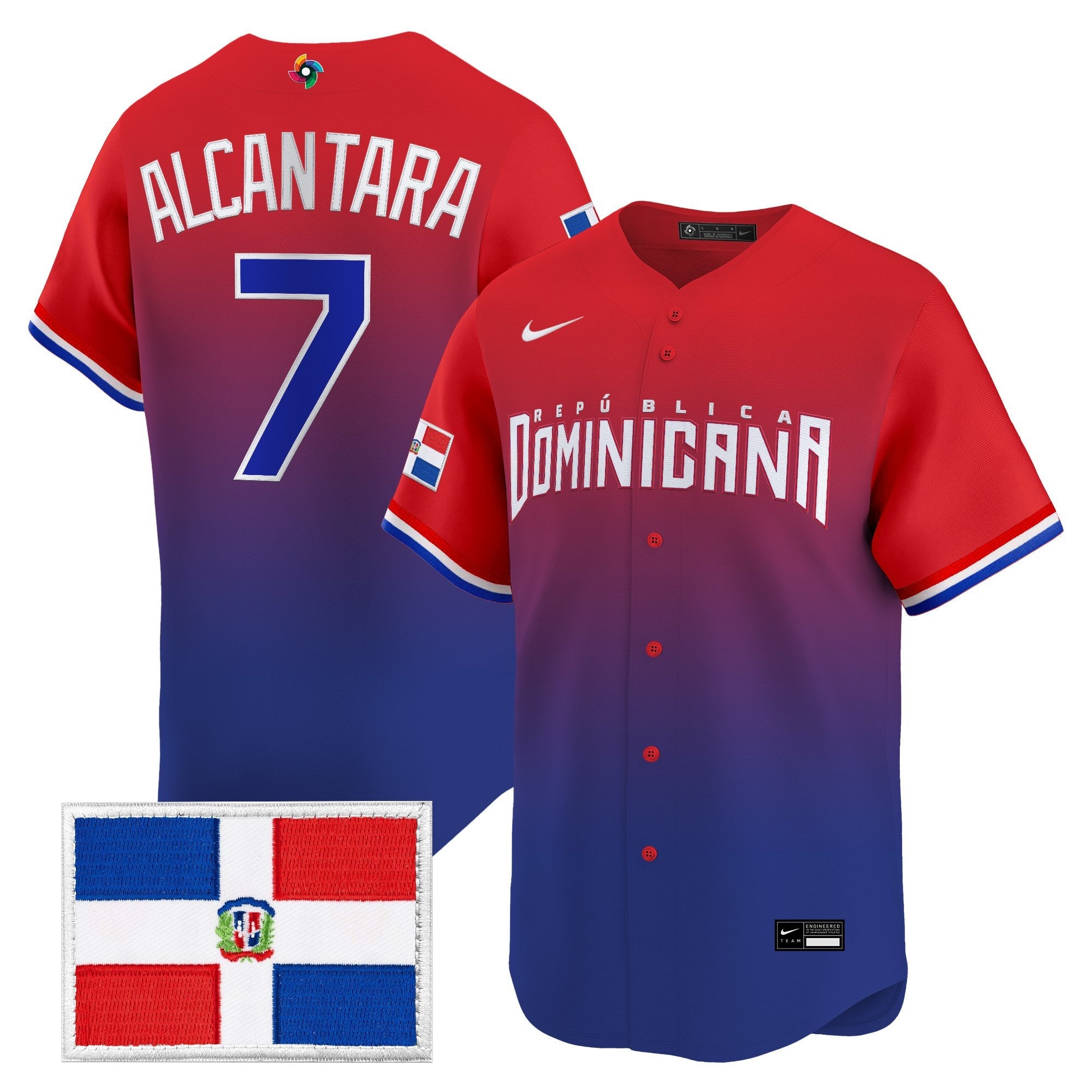 Team Dominican Republic World Baseball Classic Vapor Premier Jersey - All Stitched