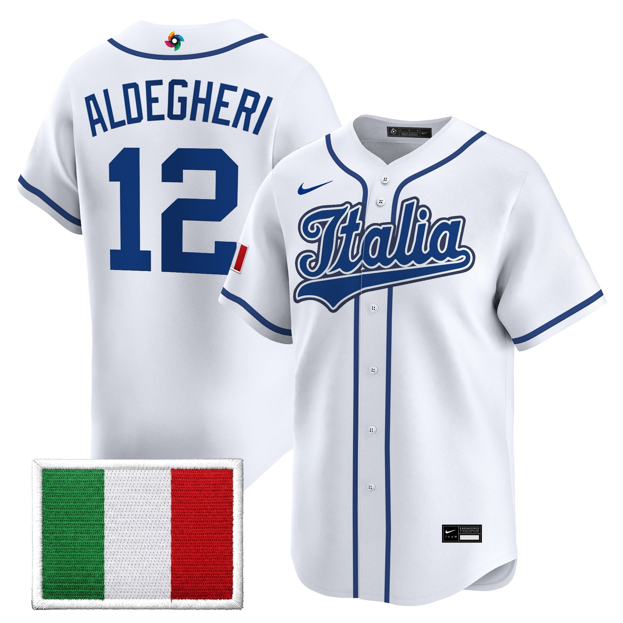 Team Italy 2026 World Baseball Classic Vapor Premier Jersey - All Stitched