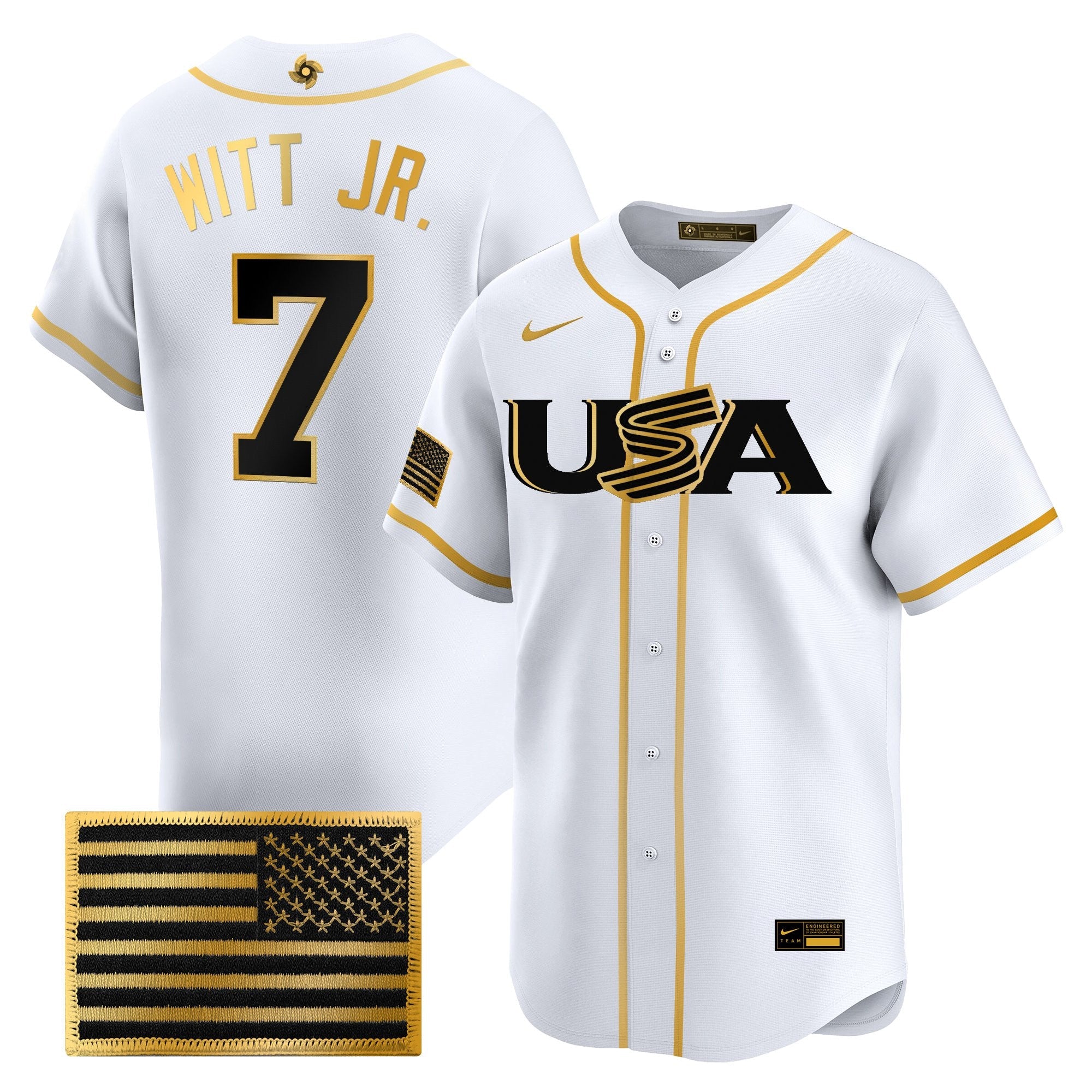 Team USA World Baseball Classic Vapor Premier Jersey - 2026 Roster - All Stitched