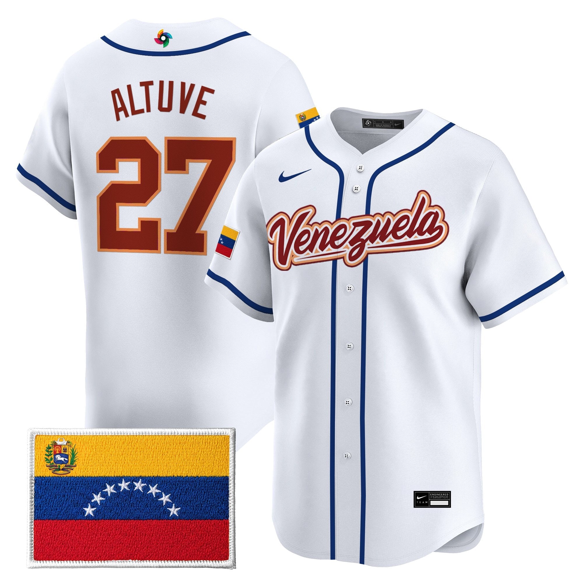 Team Venezuela World Baseball Classic Gold Vapor Premier Jersey - All Stitched