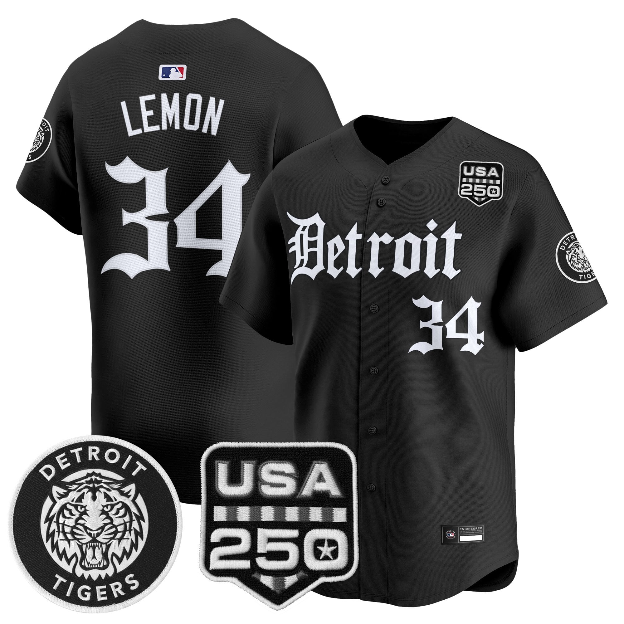 DET ‘Gothic Edition’ Vapor Premier Limited Jersey - All Stitched