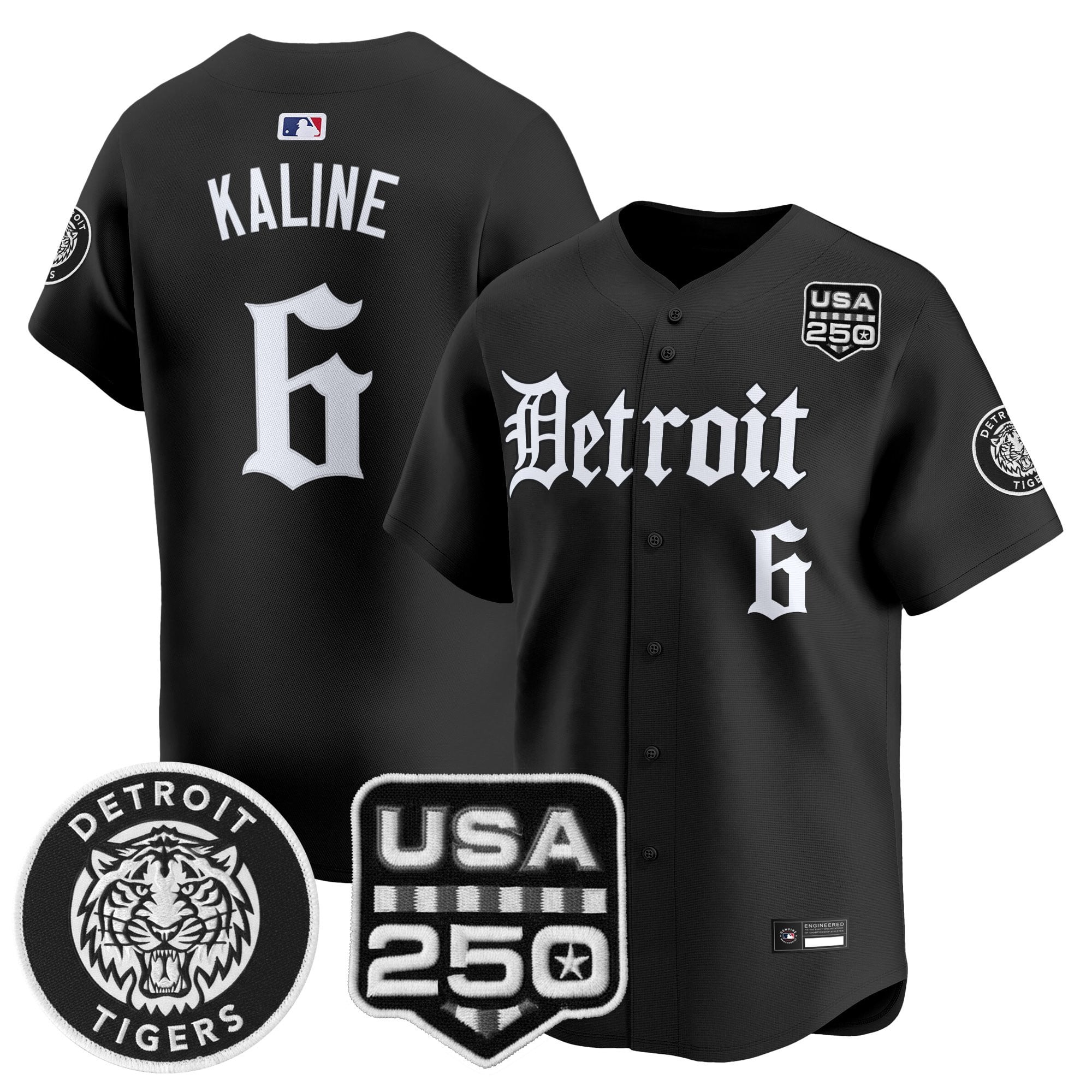 DET ‘Gothic Edition’ Vapor Premier Limited Jersey - All Stitched