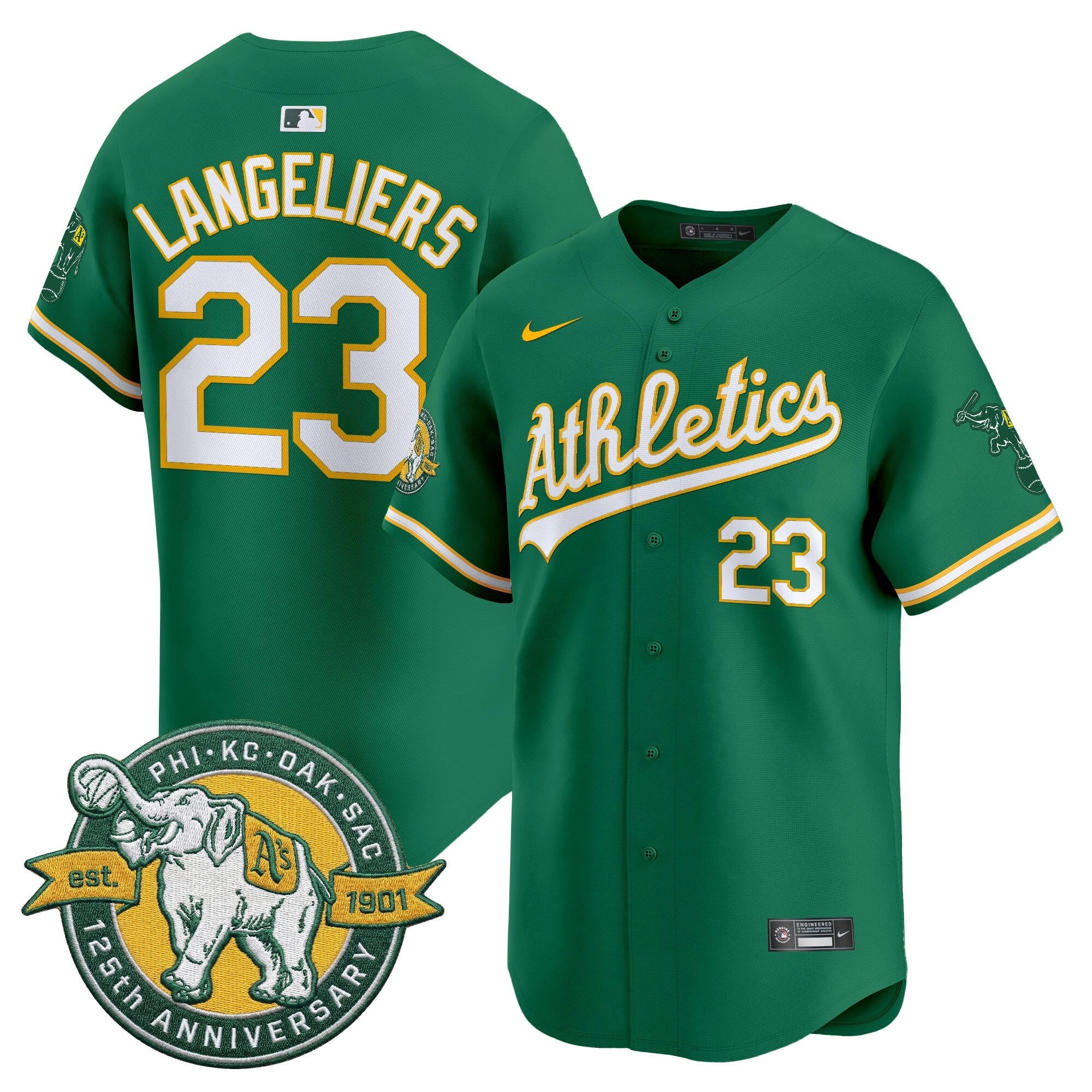 OAK 125th Anniversary Patch Vapor Premier Limited Jersey - All Stitched
