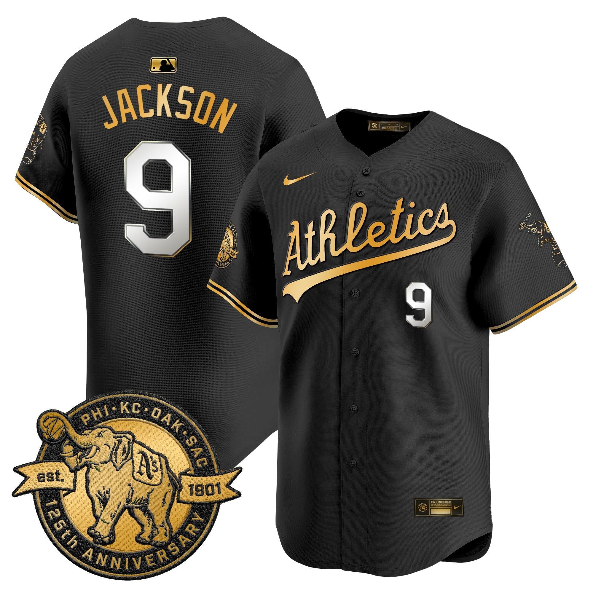 OAK 125th Anniversary Patch Vapor Premier Limited Jersey - All Stitched