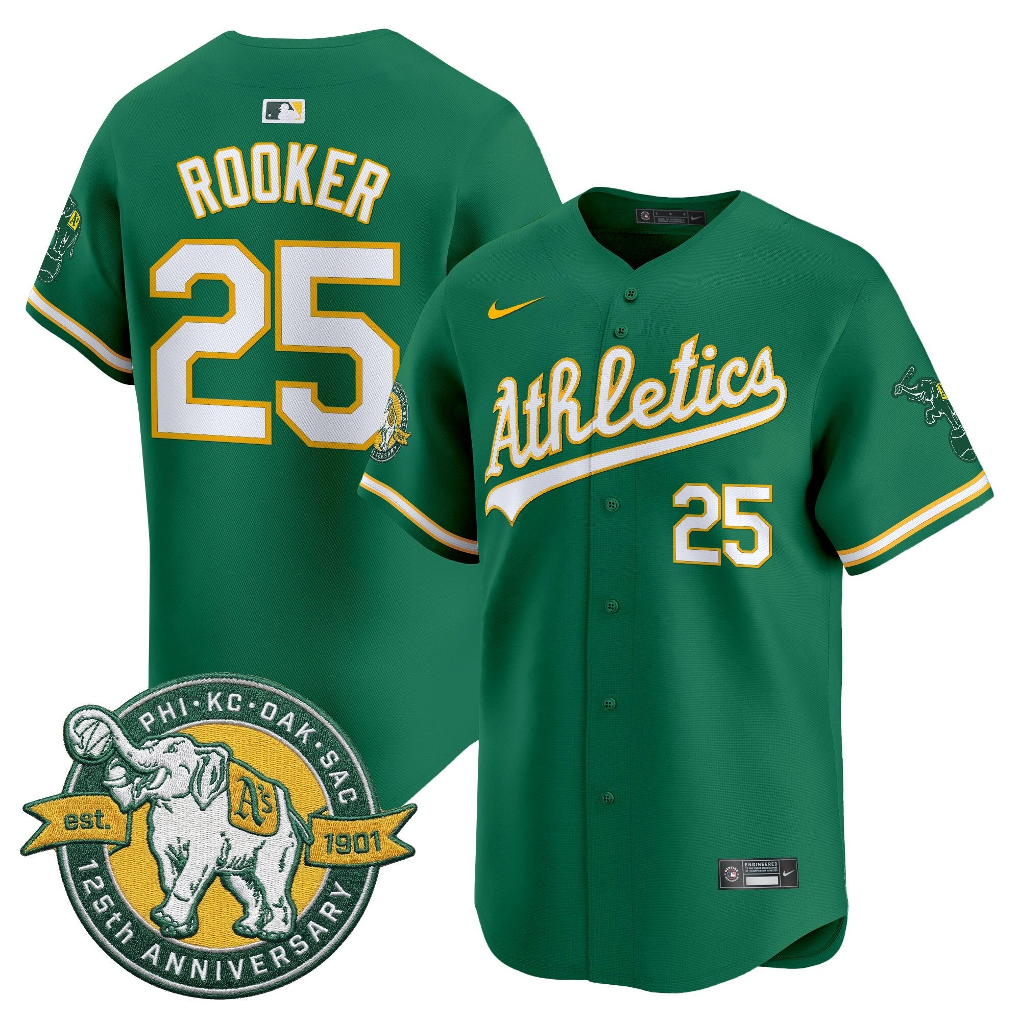 OAK 125th Anniversary Patch Vapor Premier Limited Jersey - All Stitched