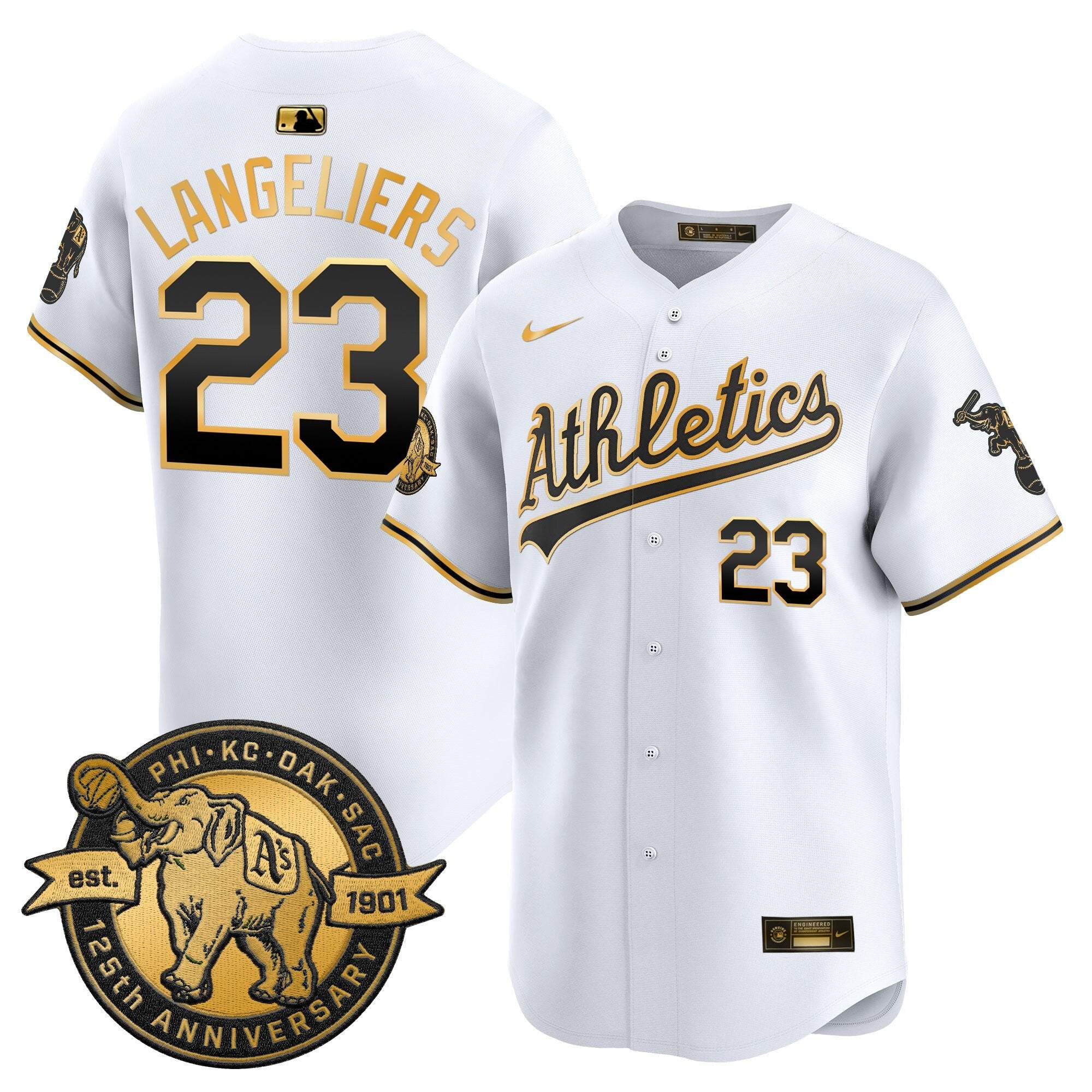 OAK 125th Anniversary Patch Vapor Premier Limited Jersey - All Stitched