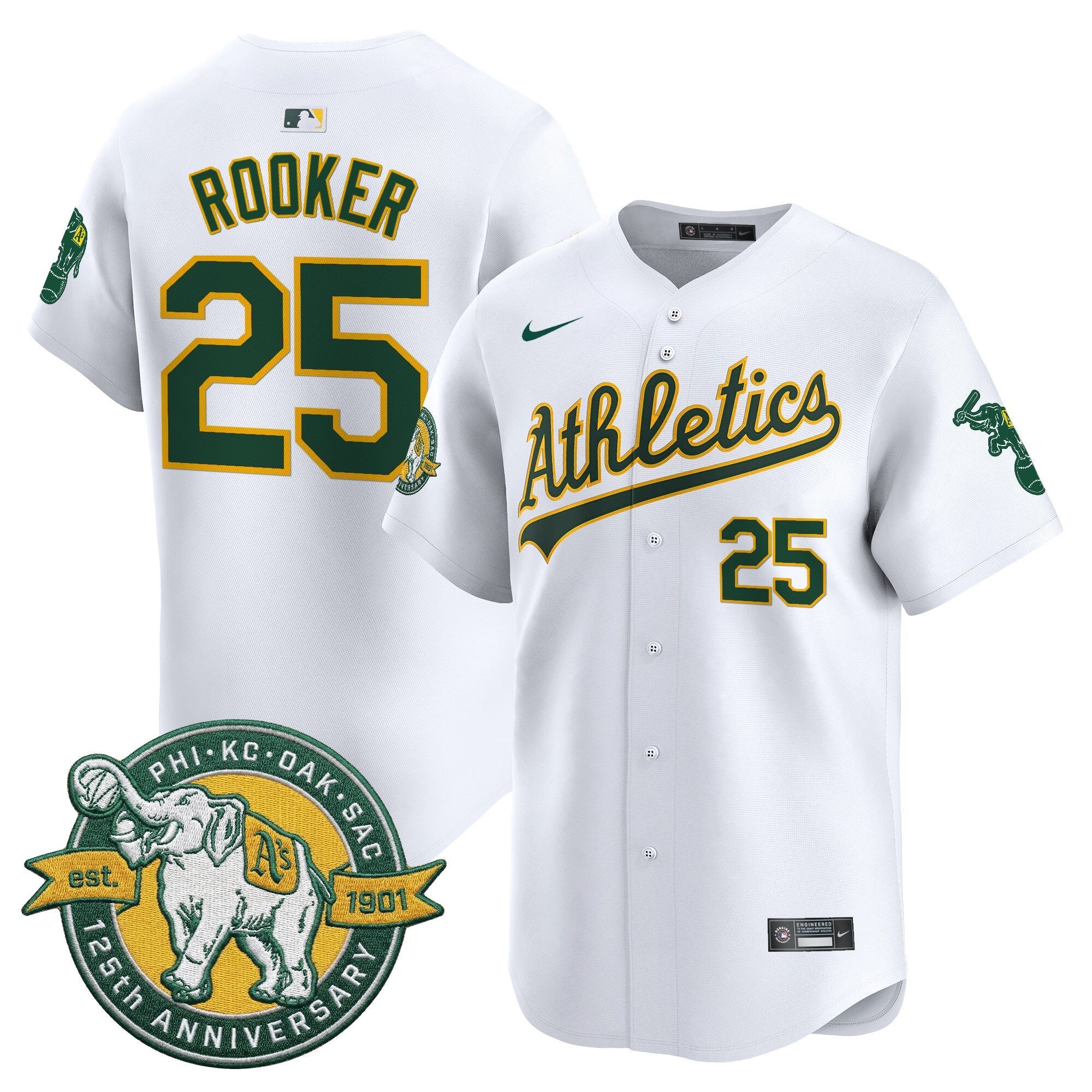 OAK 125th Anniversary Patch Vapor Premier Limited Jersey - All Stitched