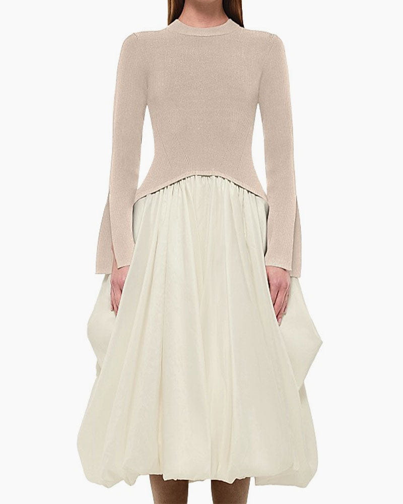 (Pre-sale) Colorblocked Fit Flare Dress