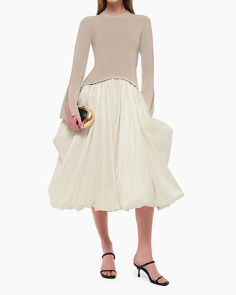 (Pre-sale) Colorblocked Fit Flare Dress