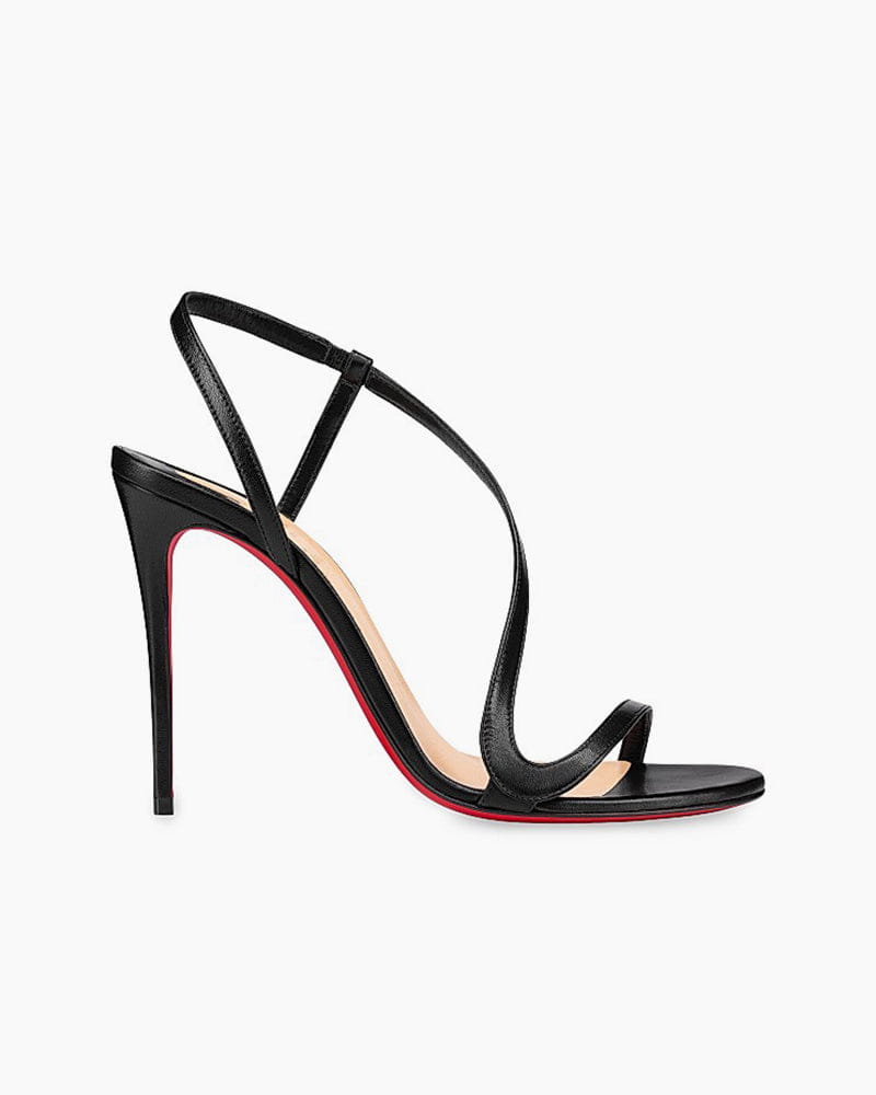Women's Minimalist Noir Curve Stiletto Pumps