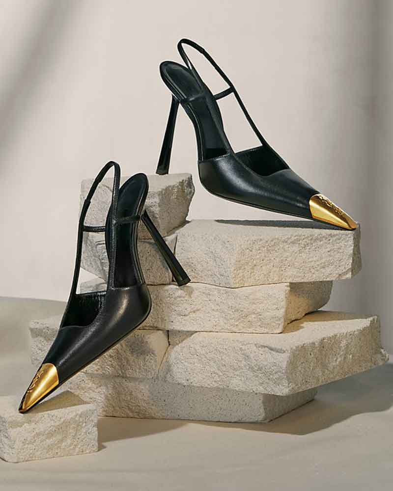 Women's Modern Square Point Slingback High Heels