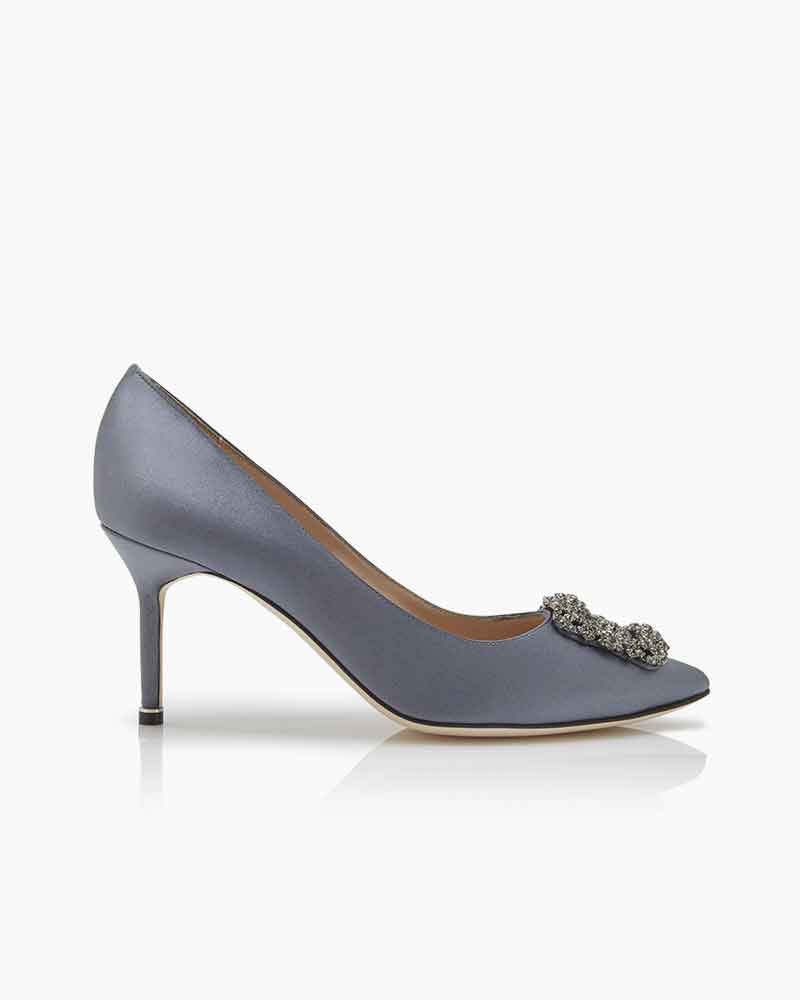 Women's  Satin Jewel Buckle Pumps