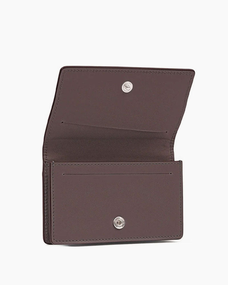 (Pre-sale) Grainy Leather Snap Button Wallet