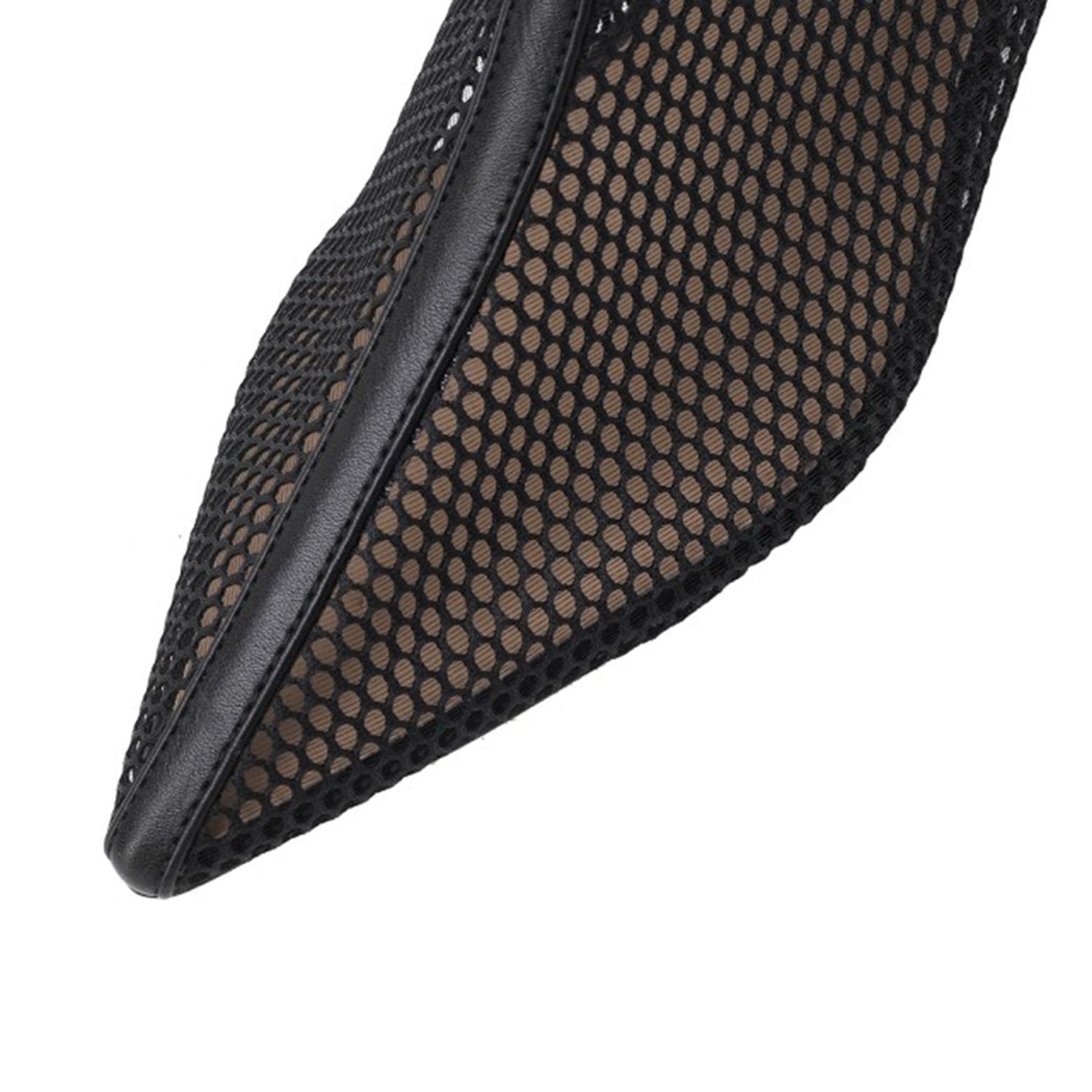 (Clean Up - US 6/US 6.5) Pointed Hollow Mesh Thick Heels Boots