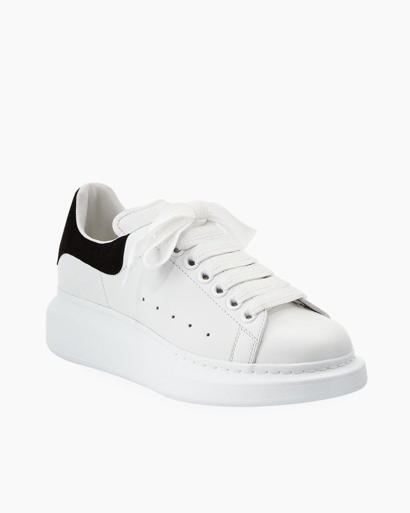Women's Daily Commute Polished White Leather Sneakers