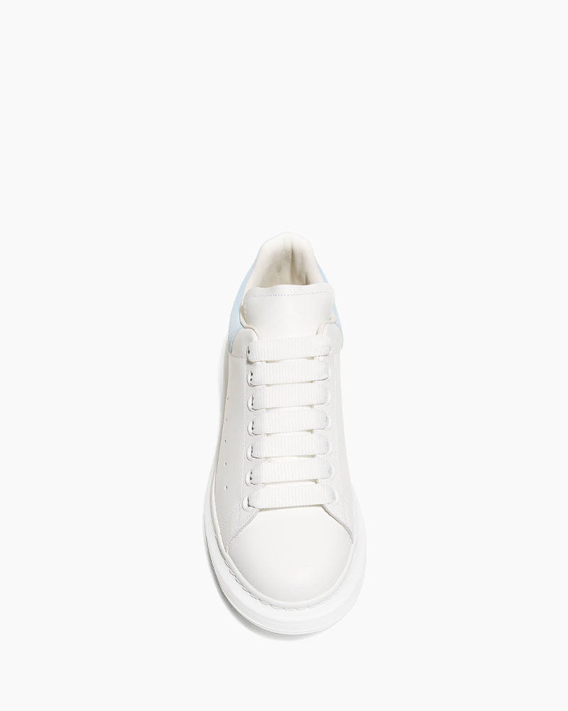Women's Daily Commute Polished White Leather Sneakers