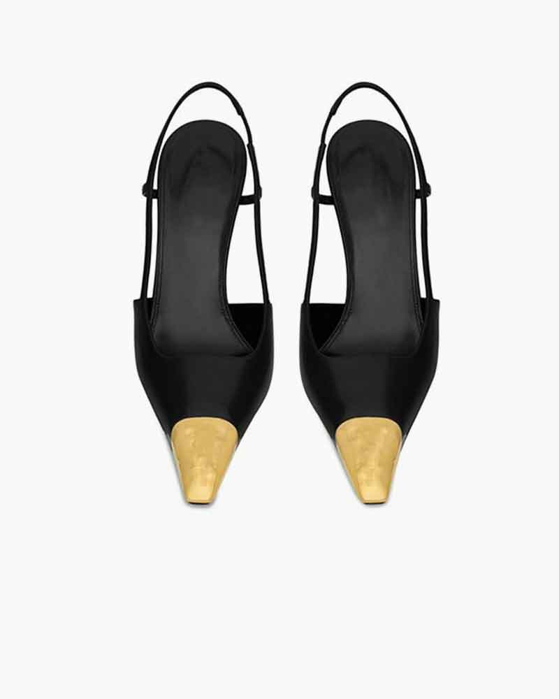 Women's Modern Square Point Slingback High Heels
