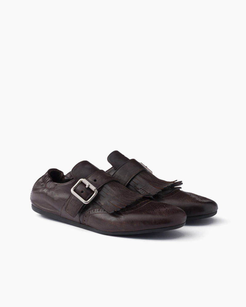Women's Yeager Leather Shoes with Buckle