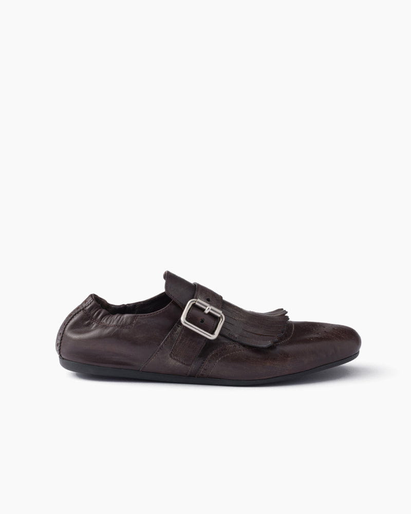 Women's Yeager Leather Shoes with Buckle