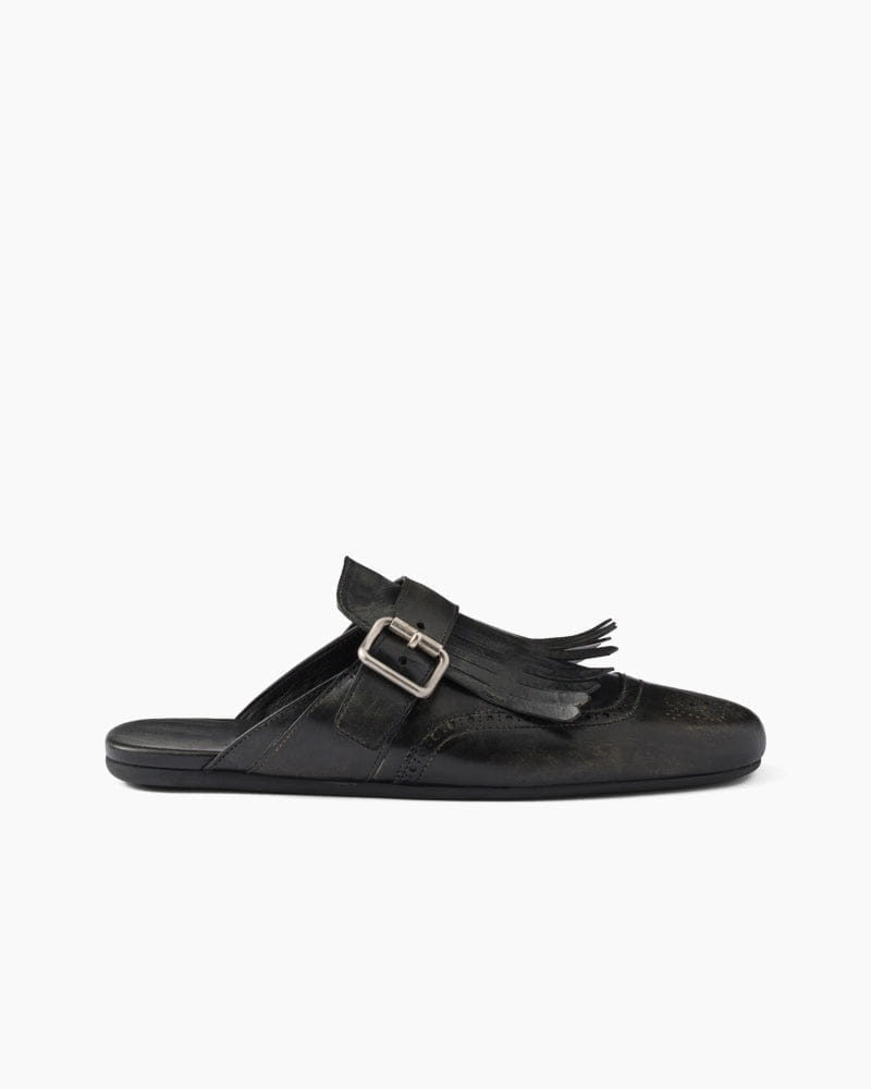 Women's Yeager Fringed Leather Mules