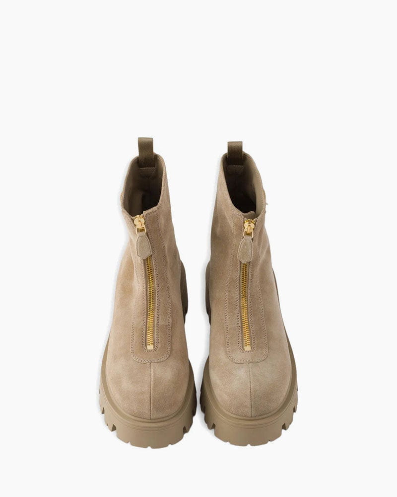 Women's Brown Suede Ankle Boots