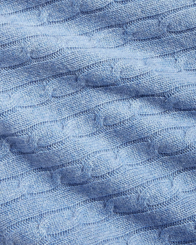 Cable-Knit Cotton Throw Blanket