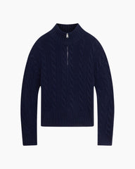 Women's Cable knit Half Zip Sweater