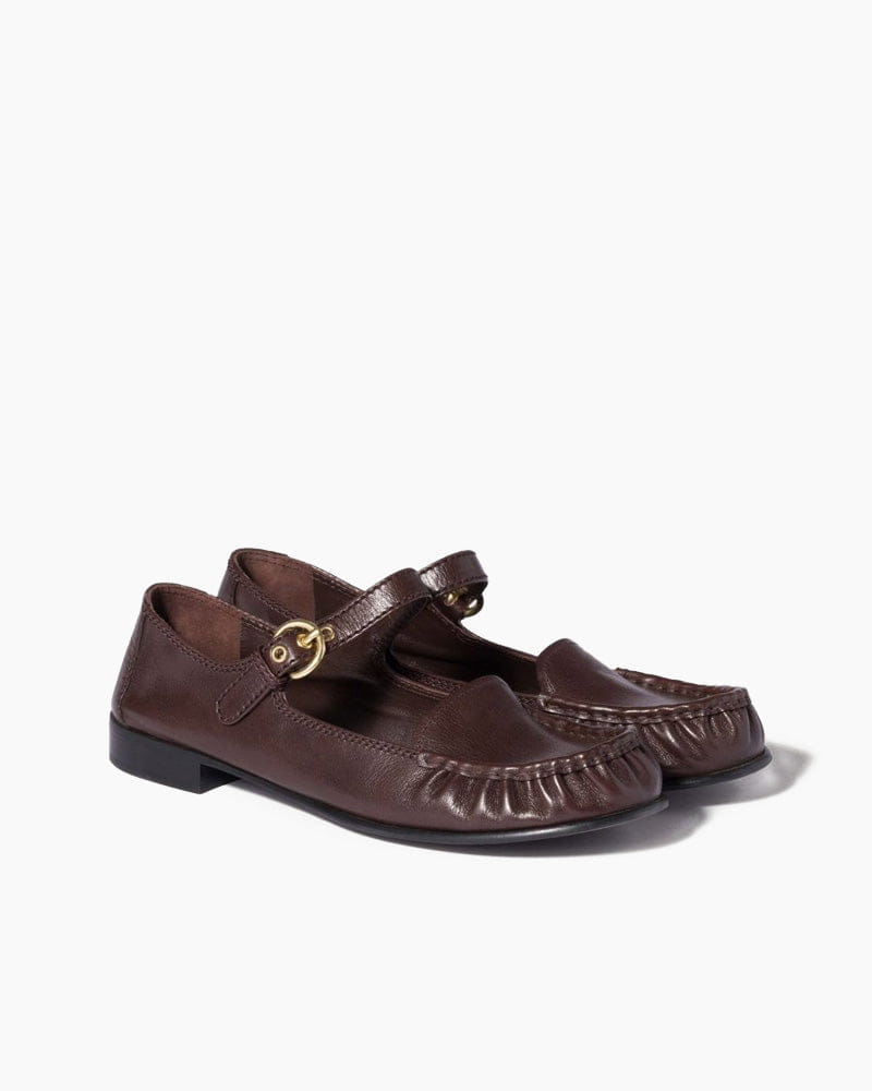 Women‘s Strap Line Leather Loafers