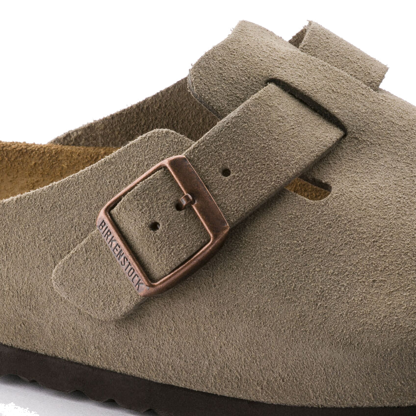 Boston Soft Footbed Suede Taupe (Women)