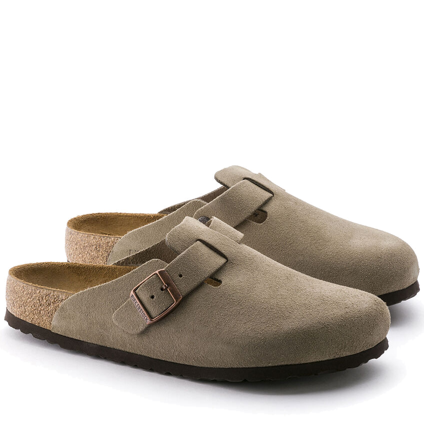 Boston Soft Footbed Suede Taupe (Women)