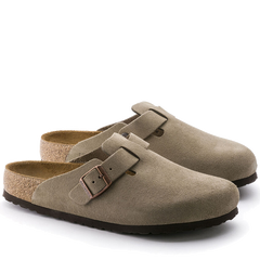 Boston Soft Footbed Suede Taupe (Women)