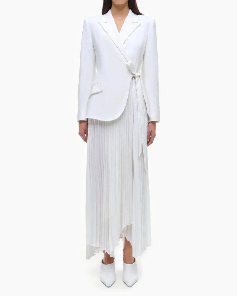 (Pre-sale) Classic Crepe Combo Blazer Dress