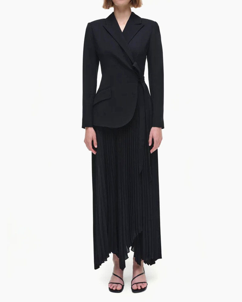 (Pre-sale) Classic Crepe Combo Blazer Dress