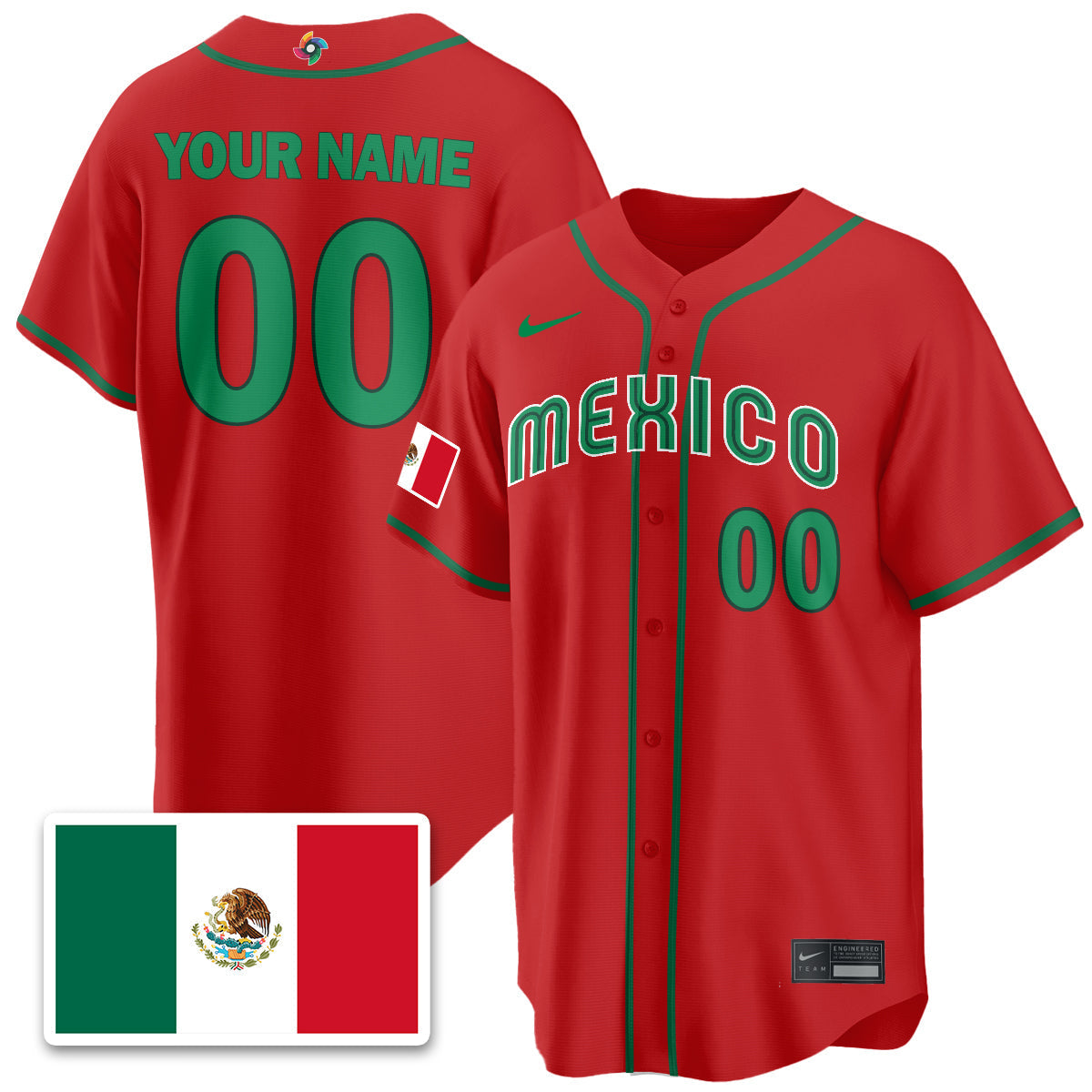 Mexico Baseball 2026 World Baseball Classic Limited Custom Jersey - All Stitched